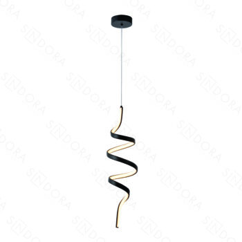Pendente em Metal Preto com Silicone 55x16CM - Sindora DCD03236