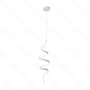 Pendente em Metal Branco com Silicone 55x16CM - Sindora DCD03237