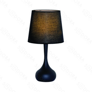 Abajur em Metal Preto com Cúpula de Linho 23x45CM - Sindora DCT00541