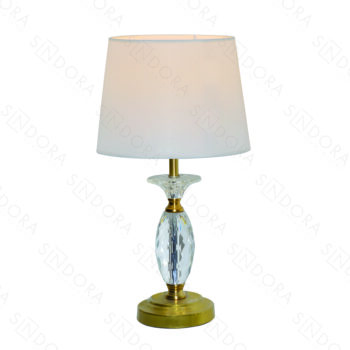 Abajur em Metal Bronze com Cristal 25x50CM - Sindora DCT00548