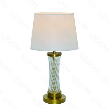 Abajur em Metal Bronze com Cristal 32x62CM - Sindora DCT00553