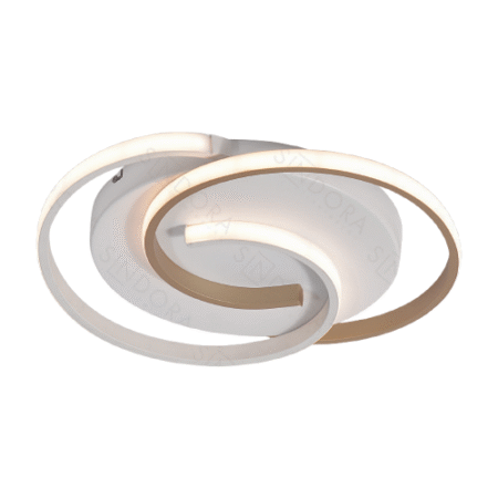 Plafon Alumínio Dourado e Silicone 40×40 cm - Sindora DCX02905