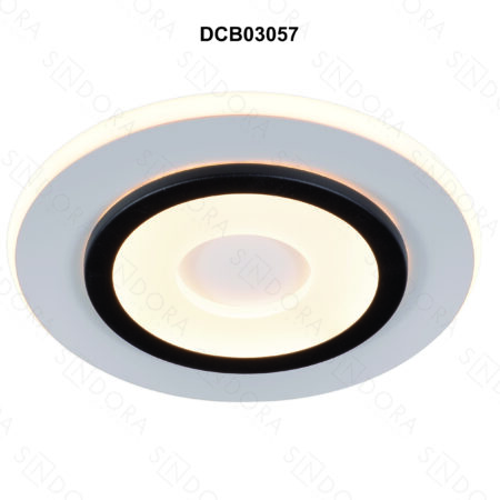Arandela Metal Branco e Marrom + Acrílico 24cm - Sindora DCB03057