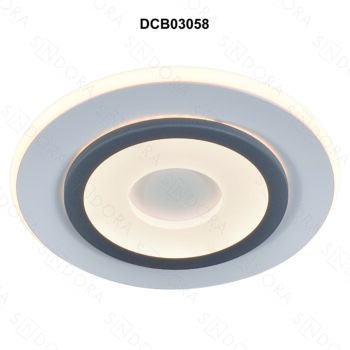 Arandela Metal Branco e Cinza + Acrílico 24cm – Sindora DCB03058