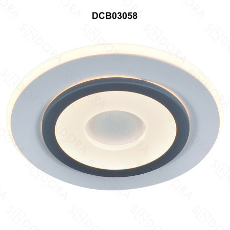 Arandela Metal Branco e Cinza + Acrílico 24cm – Sindora DCB03058