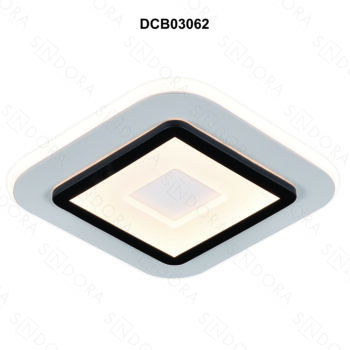 Arandela Metal Branco e Preto + Acrílico 24cm – Sindora DCB03062