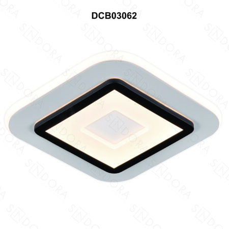 Arandela Metal Branco e Preto + Acrílico 24cm – Sindora DCB03062