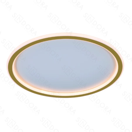 Plafon Metal Dourado e Silicone 40 cm - Sindora DCX03114
