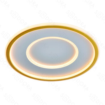 Plafon Metal Dourado e Silicone 40 cm - Sindora DCX03121