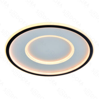 Plafon Metal Preto e Silicone 40 cm - Sindora DCX03123