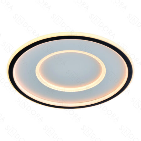 Plafon Metal Preto e Silicone 40 cm - Sindora DCX03123