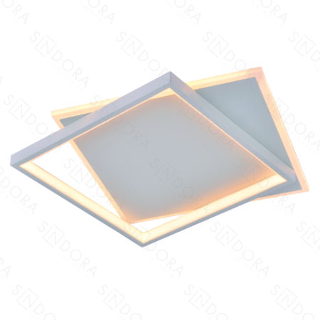 Plafon Metal Branco e Silicone 40×40 cm - Sindora DCX03124 