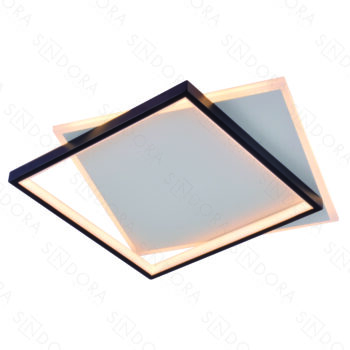 Plafon Metal Preto e Silicone 40×40 cm - Sindora DCX03125