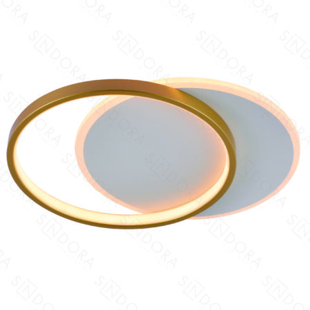 Plafon Metal Dourado Acrílico e Silicone 40cm - Sindora QX05616