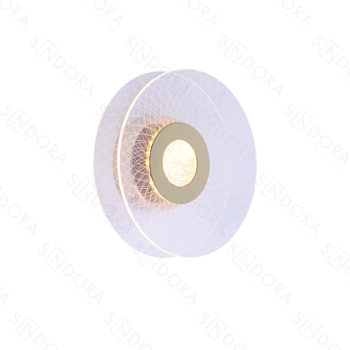 Arandela Metal Dourado e Acrílico 19,5×6,5CM – Sindora QB05146