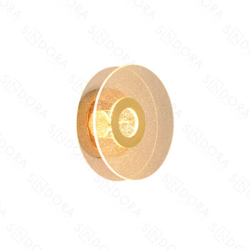 Arandela Metal Dourado e Acrílico 19,5×6,5CM – Sindora QB05147