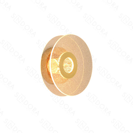 Arandela Metal Dourado e Acrílico 19,5×6,5CM – Sindora QB05147