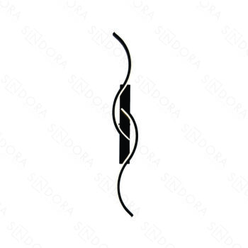 Arandela em Metal Preto com Silicone 74x11x5CM - Sindora QB05302