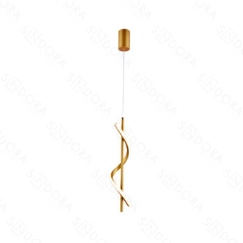 Pendente em Metal Dourado com Silicone 40x12x12CM - Sindora QD05306