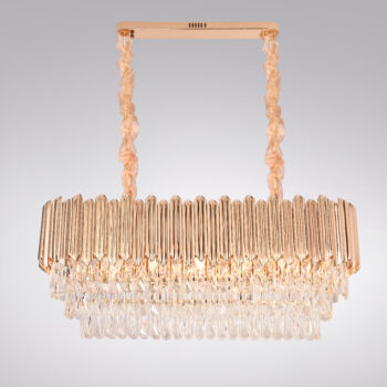 Pendente em Metal Dourado com Cristal 96x33x40CM - Sindora DCD00227