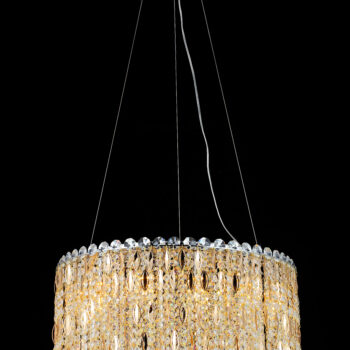 Pendente em Metal Dourado com Cristal 60x32CM - Sindora DCD00263