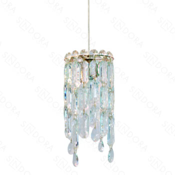 Pendente em Metal Dourado com Cristal 15x12CM - Sindora DCD00285