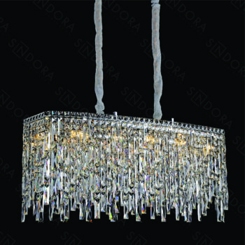 Pendente em Metal Cromado com Cristal 96x34x45CM - Sindora DCD00290