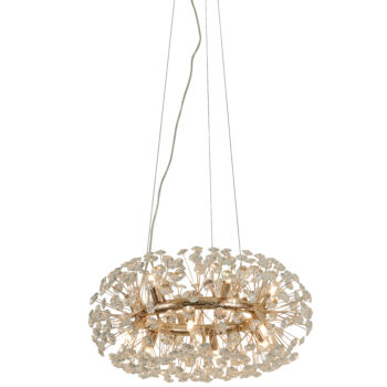 Pendente em Metal Dourado com Cristal 60x28CM - Sindora DCD01243