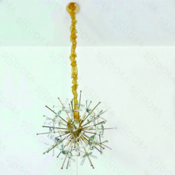 Pendente em Metal Dourado com Cristal 60CM - Sindora DCD01285