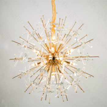 Pendente em Metal Dourado com Cristal 80CM - Sindora DCD01286