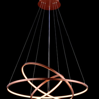 Pendente em Alumínio Rosé com Silicone Φ40×Φ60×Φ80CM - Sindora DCD015080