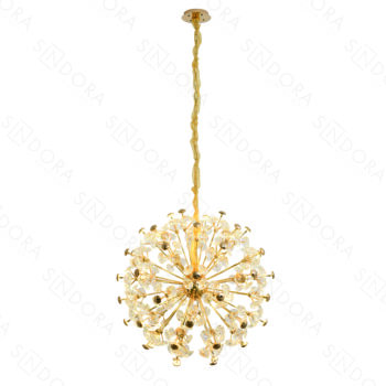 Pendente em Metal Dourado com Cristal 92CM - Sindora DCD06216