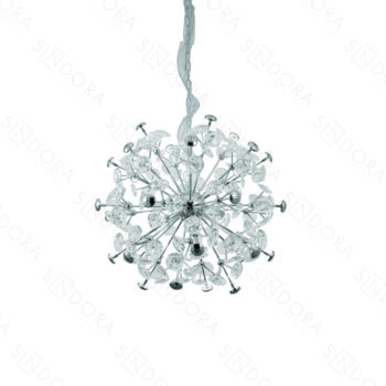 Pendente em Metal Cromado com Cristal Transparente 62CM - Sindora DCD06230