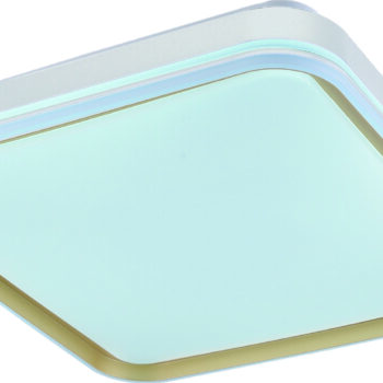 Plafon Metal Dourado e Acrílico 50×50×8 cm - Sindora DCX02317