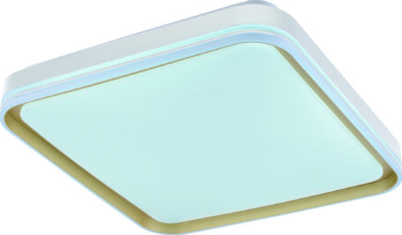 Plafon Metal Dourado e Acrílico 50×50×8 cm - Sindora DCX02317