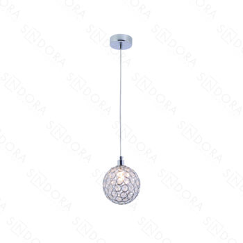 Pendente em Metal Cromado com Cristal 12CM - Sindora QD05158