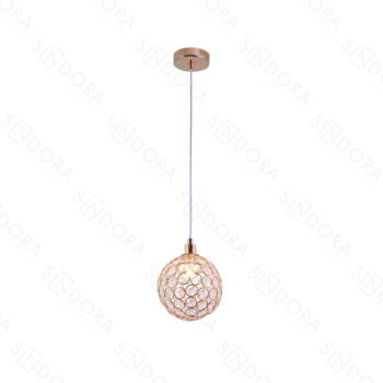 Pendente em Metal Dourado com Cristal 12CM - Sindora QD05159