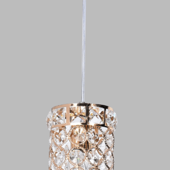 Pendente em Metal Dourado com Cristal 13×16×150CM - Sindora DCD00185