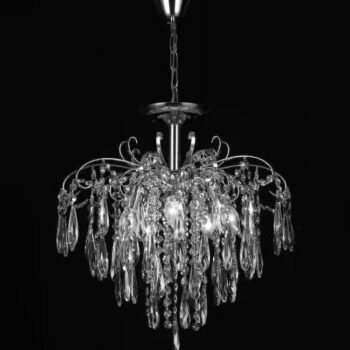 Pendente em Metal Cromado com Cristal 45x50CM - Sindora DCD00428
