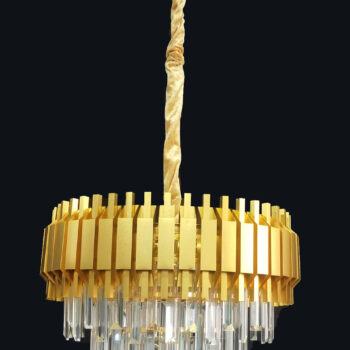 Pendente em Metal Dourado com Cristal 50x39CM - Sindora DCD00447