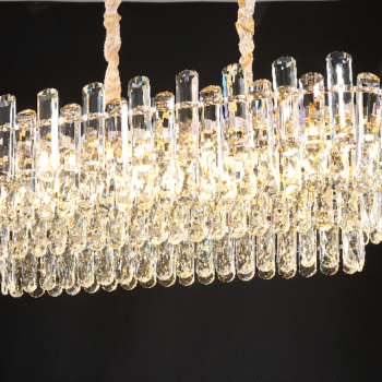 Pendente em Metal Dourado com Cristal 80x30x31CM - Sindora DCD00465