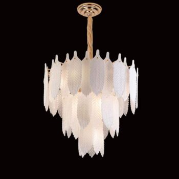 Pendente de 50cm em Metal com Vidro Dourado - Sindora DCD00472