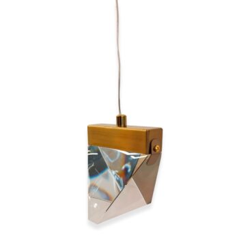 Pendente em Metal Dourado com Cristal 10x11x150CM - Sindora DCD02024