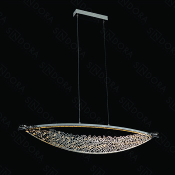 Pendente em Metal Cromado com Cristal 100x20x10CM - Sindora DCD02874