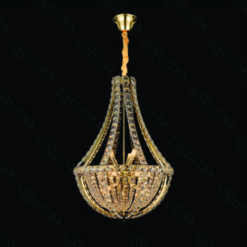 Pendente em Metal Dourado com Cristal 60CM - Sindora DCD02899