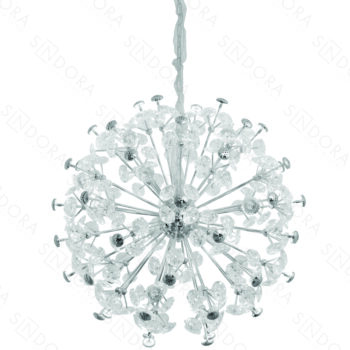 Pendente em Metal Cromado com Cristal 92CM - Sindora DCD06232