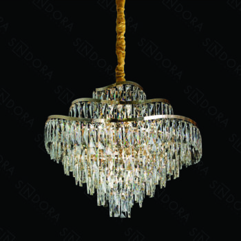 Pendente em Metal Dourado com Cristal 80CM - Sindora DCD06519