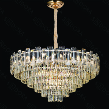 Pendente em Metal Dourado com Cristal 95×50CM - Sindora DCD06552
