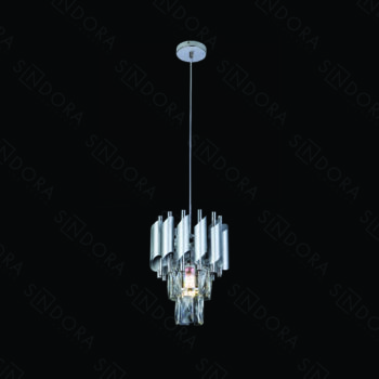 Pendente em Metal Cromado com Cristal 20x26CM - Sindora DCD06632