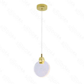 Pendente em Metal Dourado com Cristal 13CM - Sindora QD05112